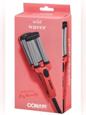 Conair Wild Waver Triple Barrel Hair Waver - Coral Pink